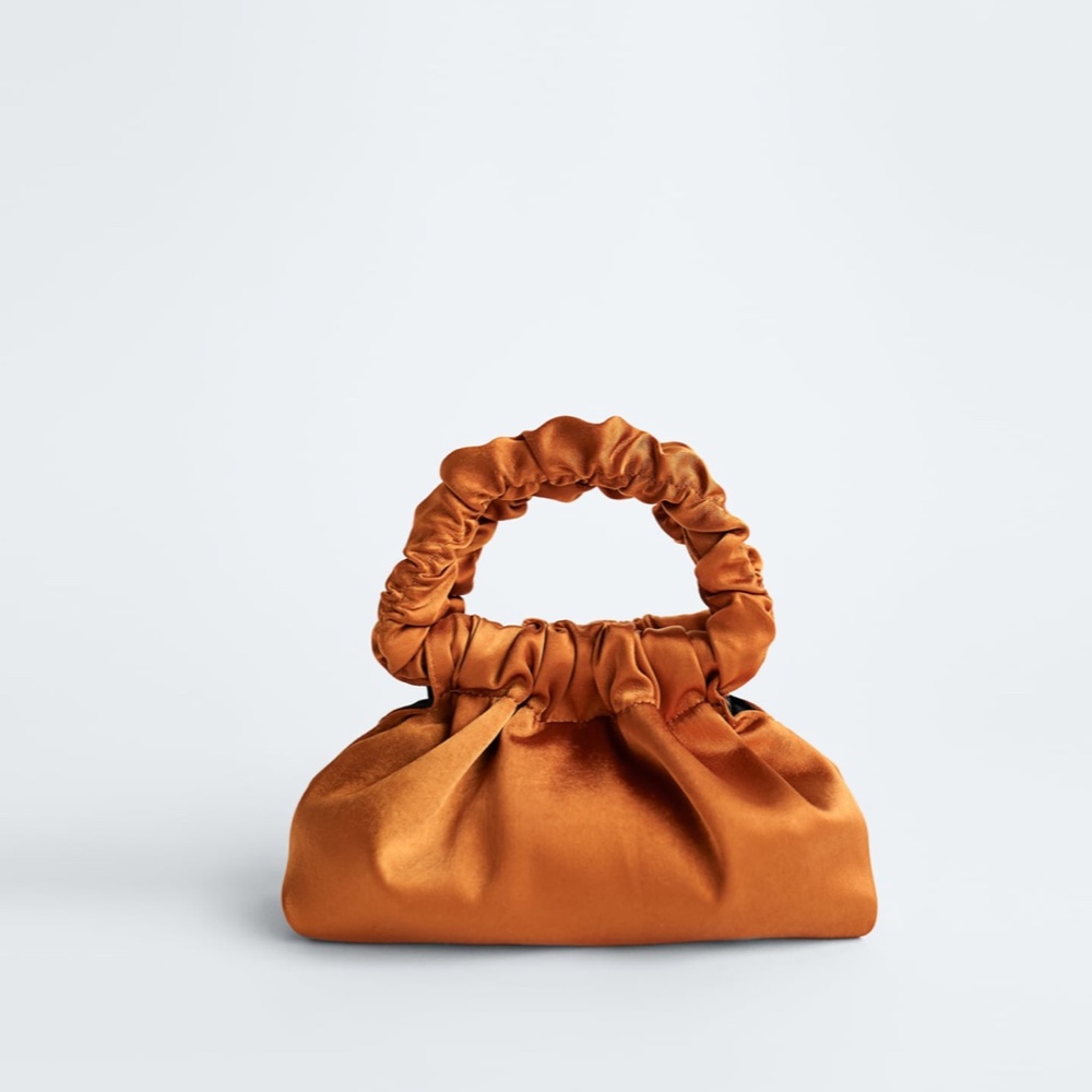 Zara Satin Mini Clutch Purse